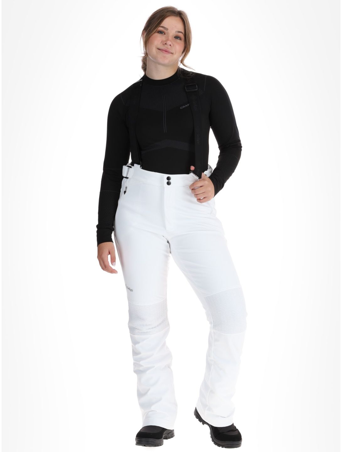 Kilpi, DIONE pantalones de esquí softshell mujeres White blanco 