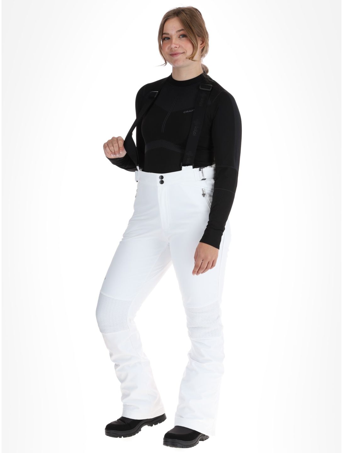 Kilpi, DIONE pantalones de esquí softshell mujeres White blanco 