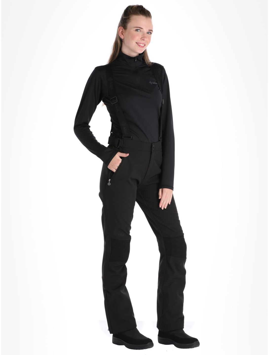 Kilpi, Dione-W pantalones de esquí softshell mujeres Black negro 