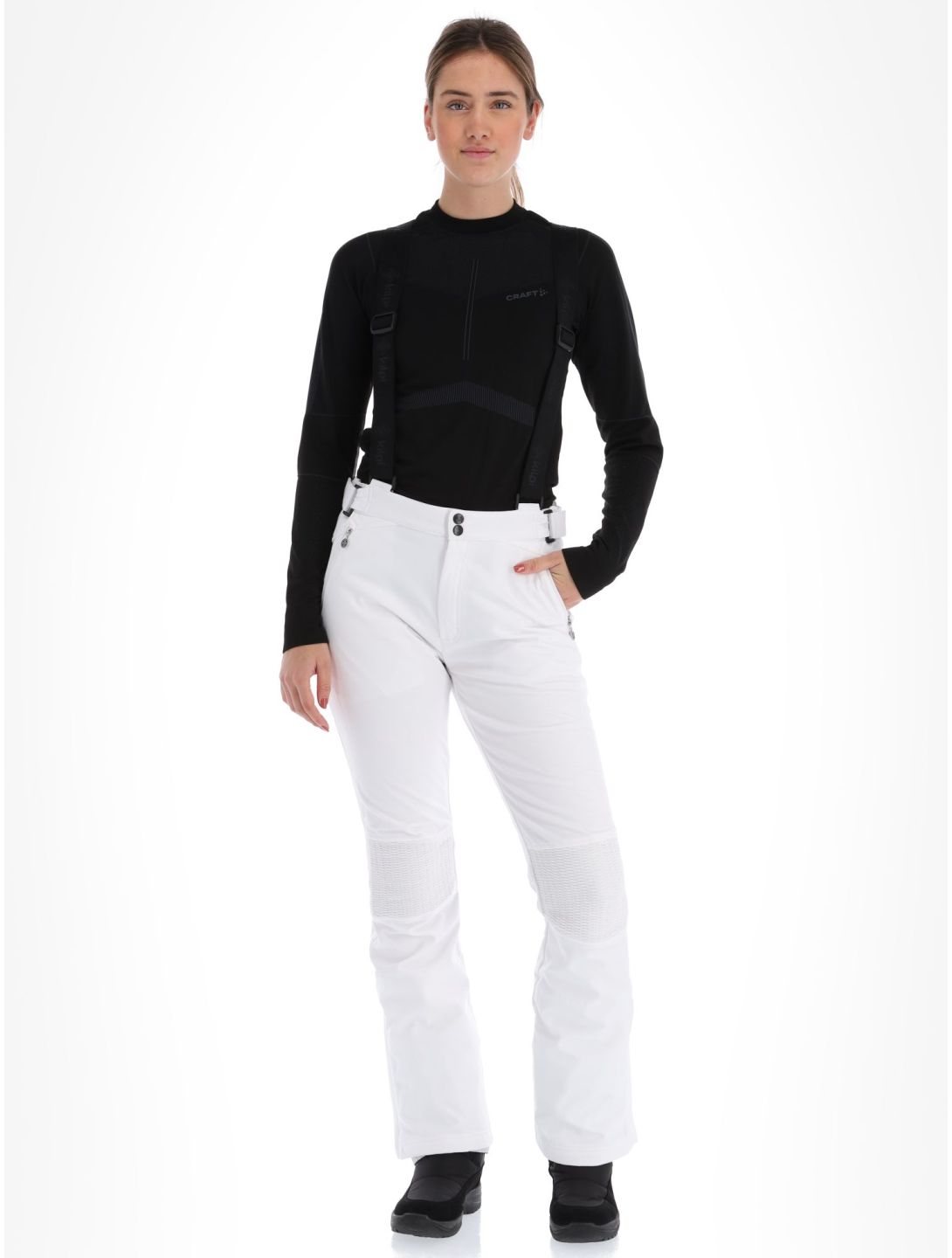 Kilpi, Dione-W pantalones de esquí softshell mujeres White blanco 