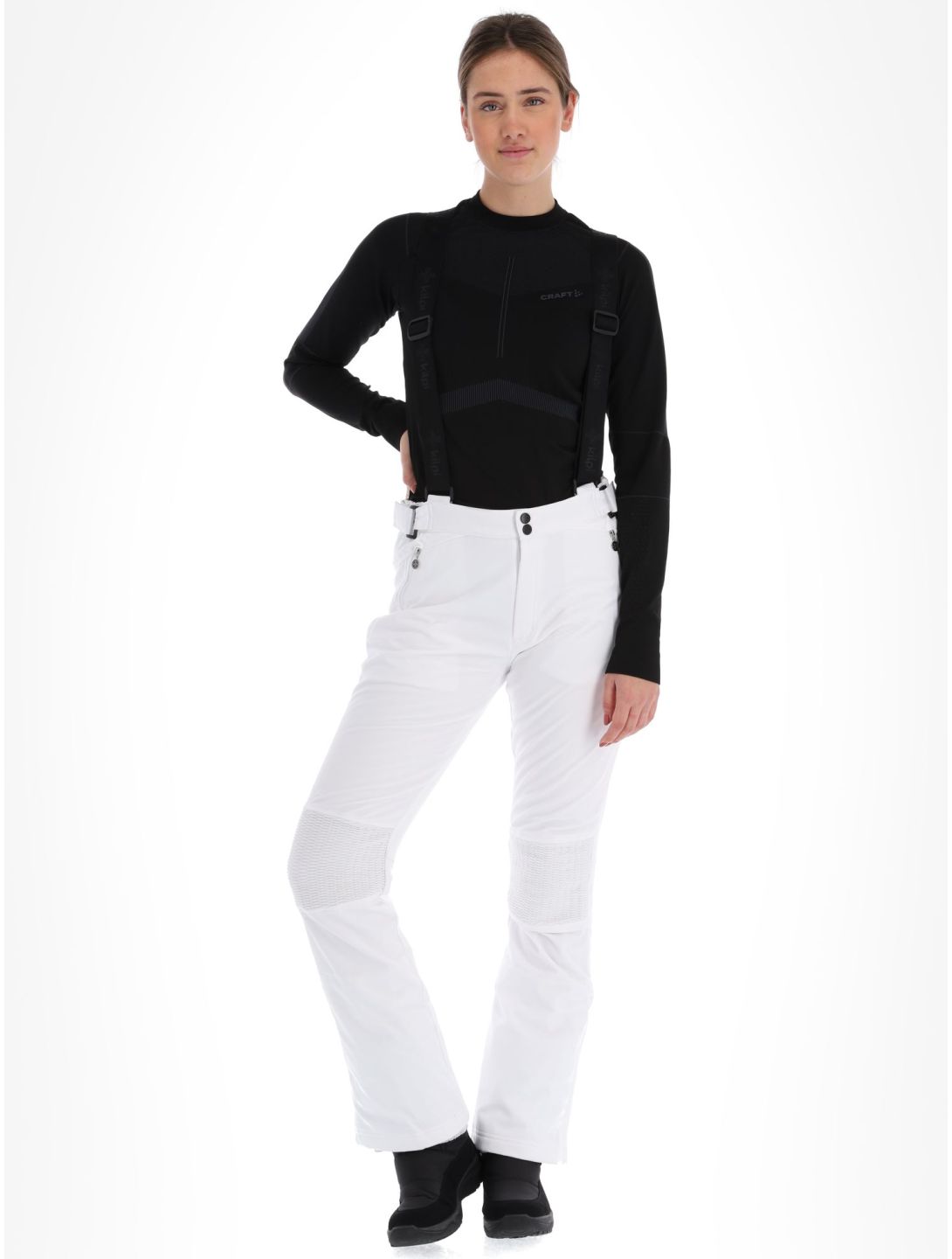 Kilpi, Dione-W pantalones de esquí softshell mujeres White blanco 