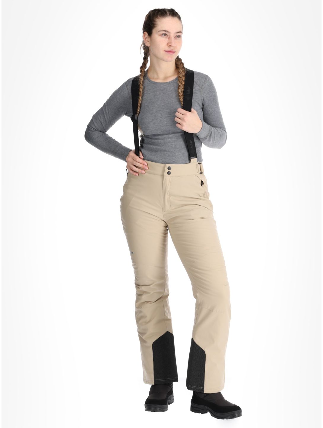 Kilpi, ELARE pantalones de esquí mujeres Beige beige 