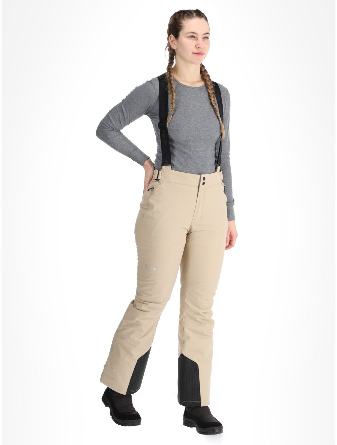 Kilpi, ELARE pantalones de esquí mujeres Beige beige 