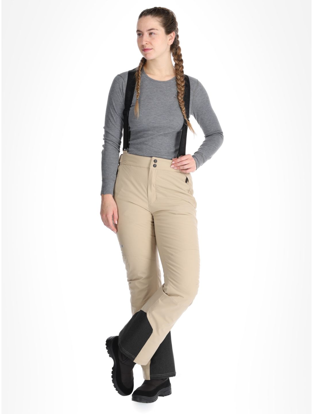 Kilpi, ELARE pantalones de esquí mujeres Beige beige 