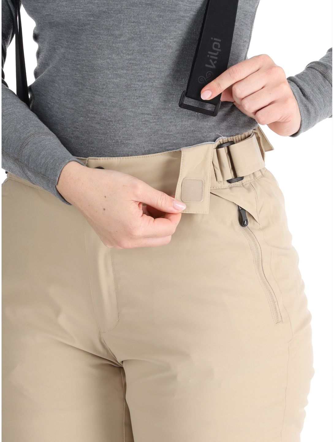 Kilpi, ELARE pantalones de esquí mujeres Beige beige 