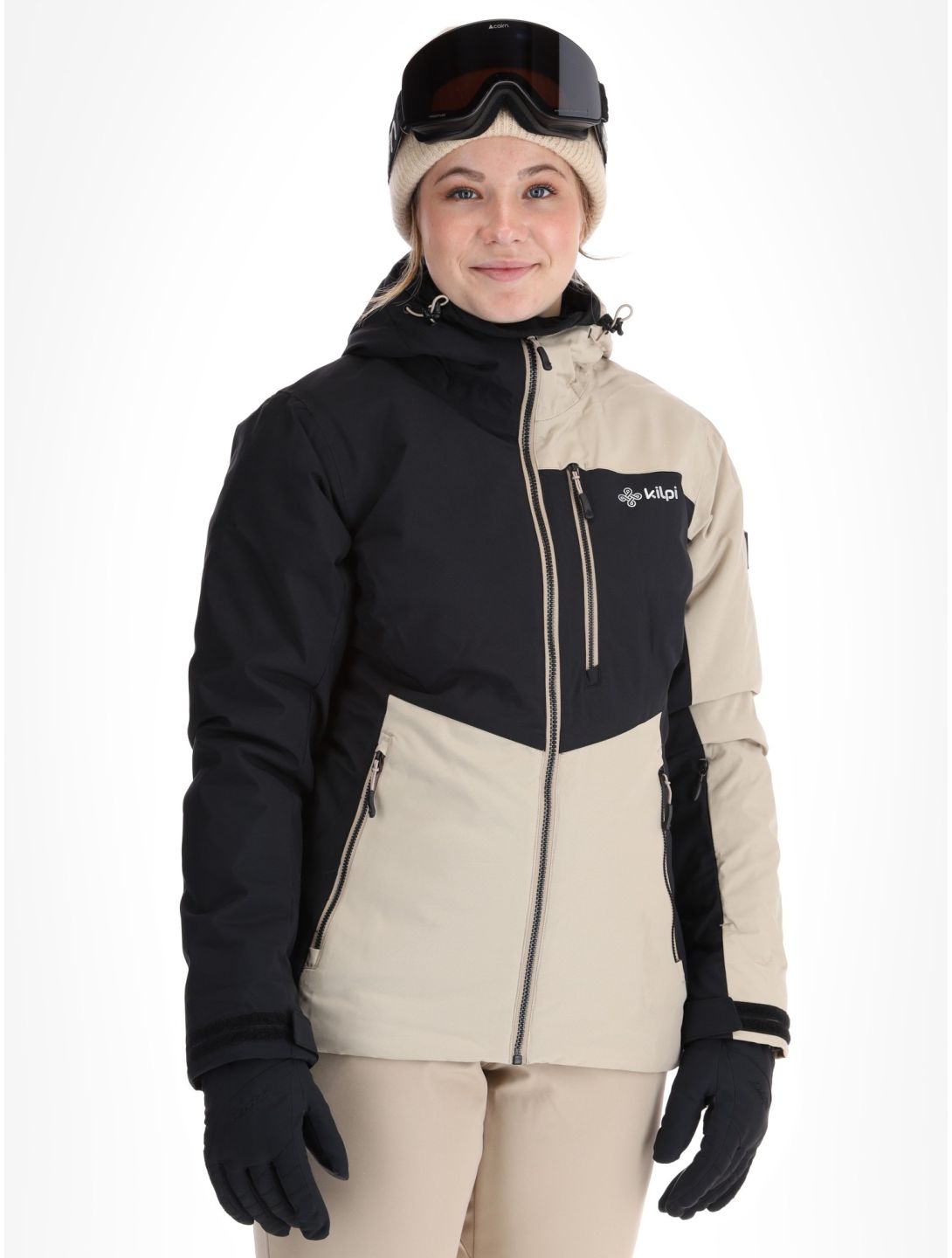 Kilpi, Flip chaqueta de esquí mujeres Beige beige, negro 