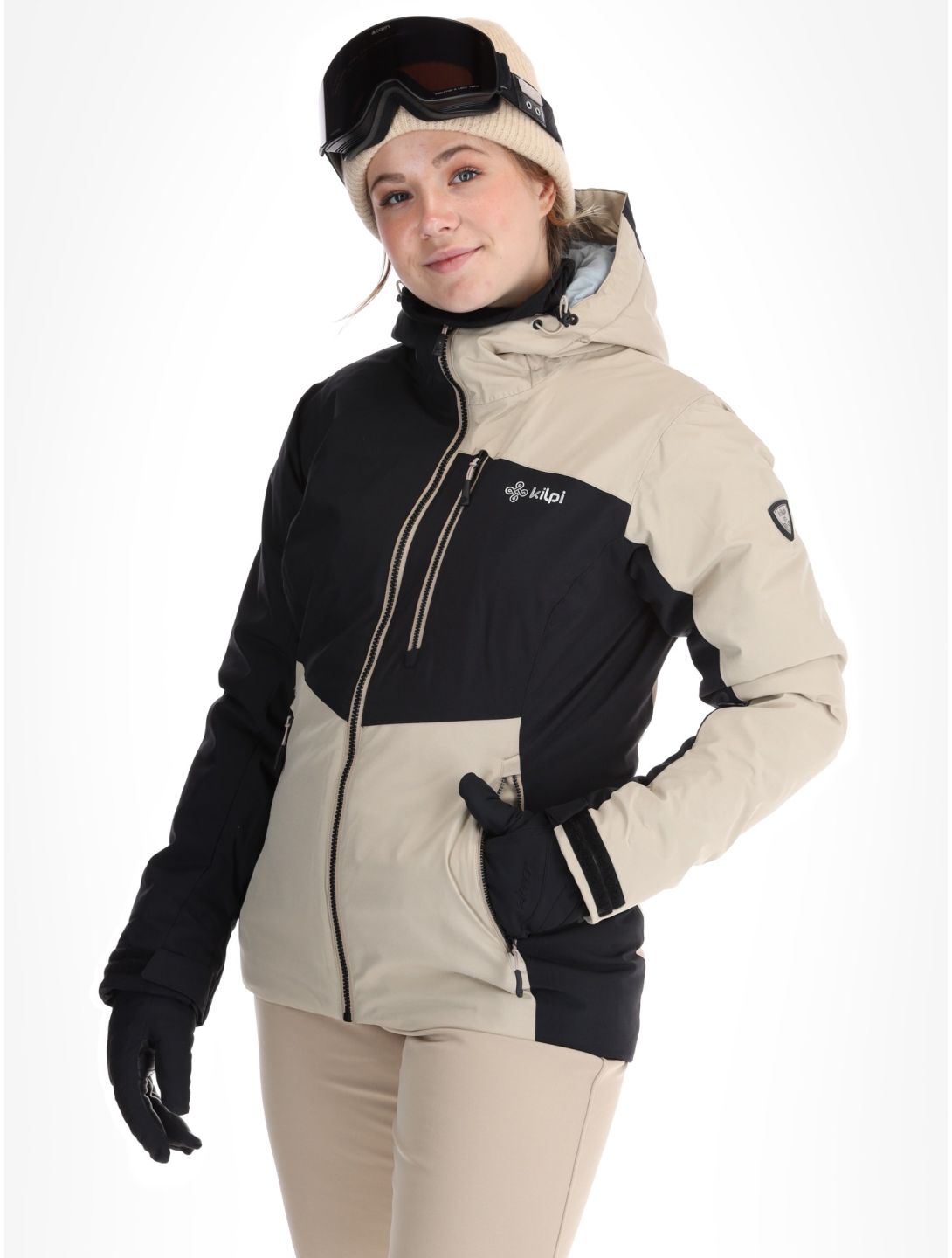 Kilpi, Flip chaqueta de esquí mujeres Beige beige, negro 