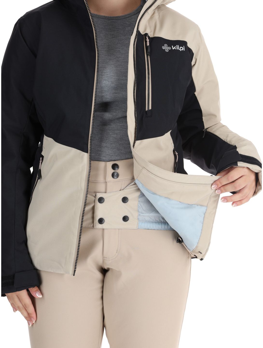 Kilpi, Flip chaqueta de esquí mujeres Beige beige, negro 