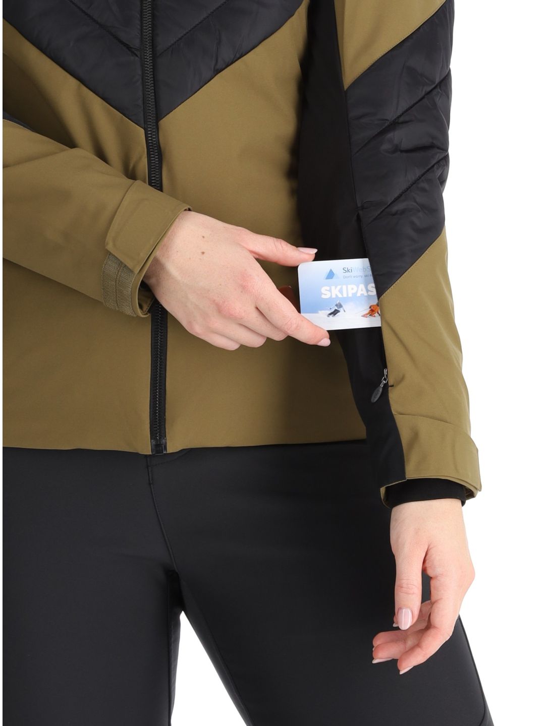 Kilpi, Lin chaqueta de esquí mujeres Khaki negro, verde 