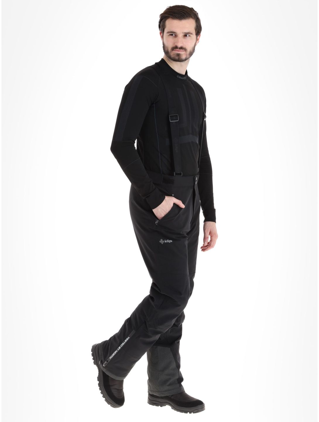 Kilpi, Methone-M pantalones de esquí hombres Black negro 