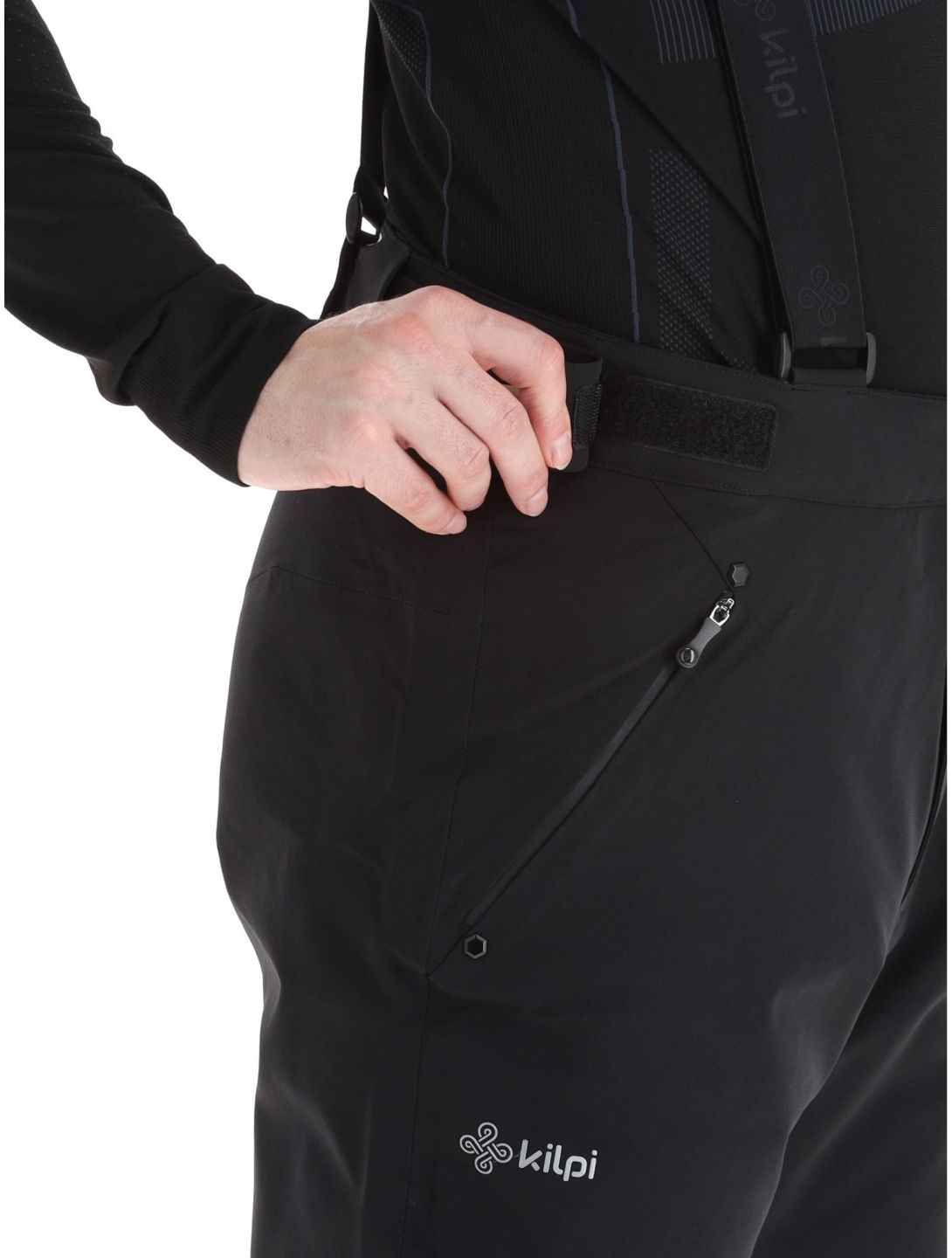 Kilpi, Methone-M pantalones de esquí hombres Black negro 