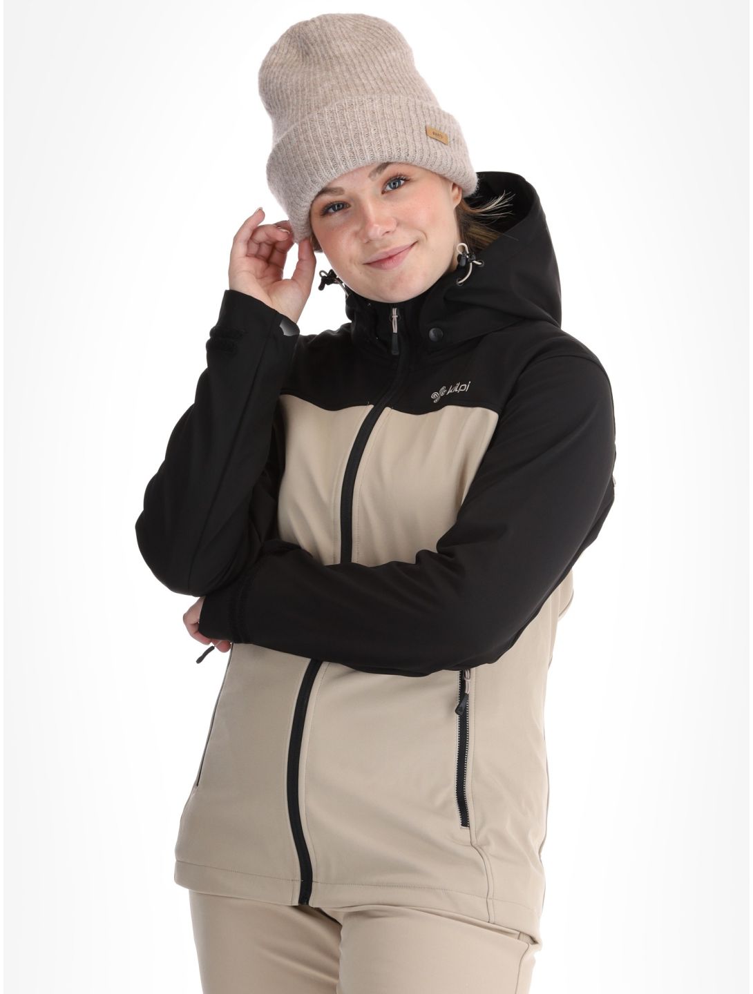 Kilpi, Ravia chaqueta de esquí softshell mujeres Beige beige, negro 