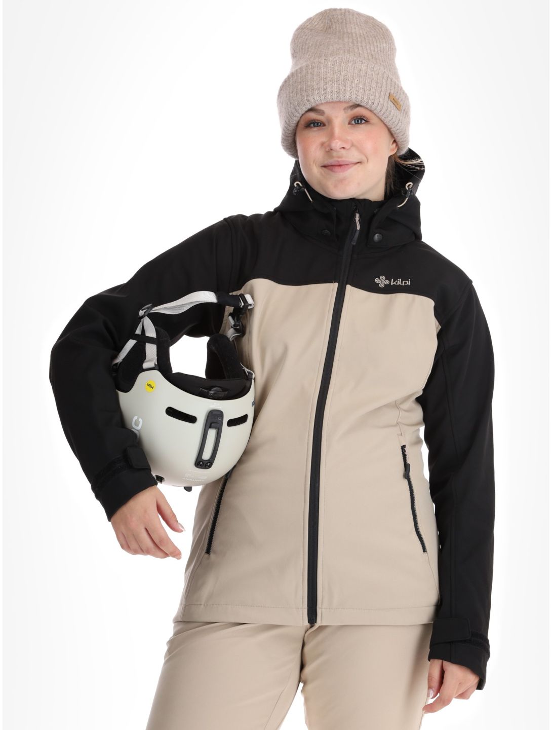 Kilpi, Ravia chaqueta de esquí softshell mujeres Beige beige, negro 