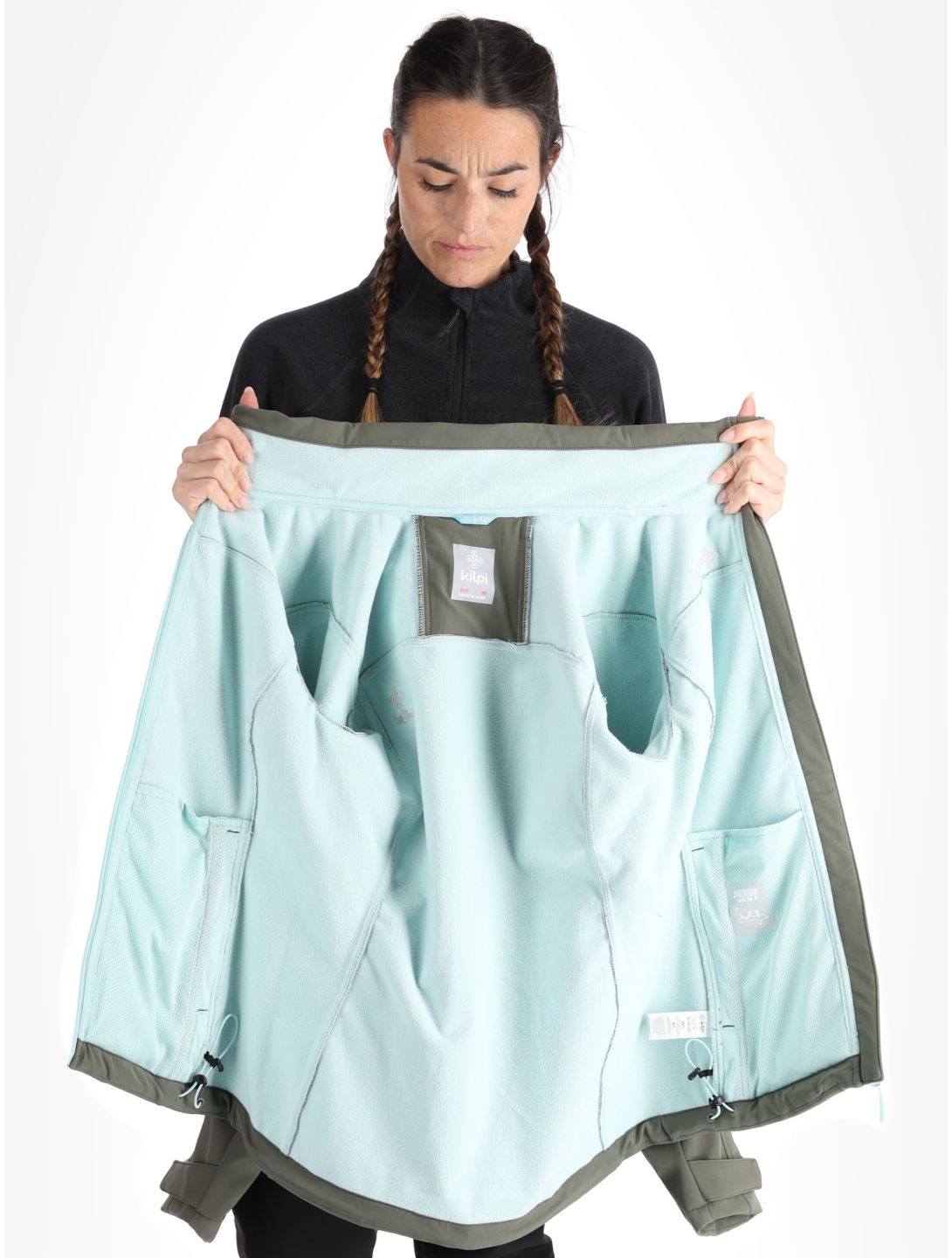 Kilpi, Ravia chaqueta de esquí softshell mujeres Dark Green verde 