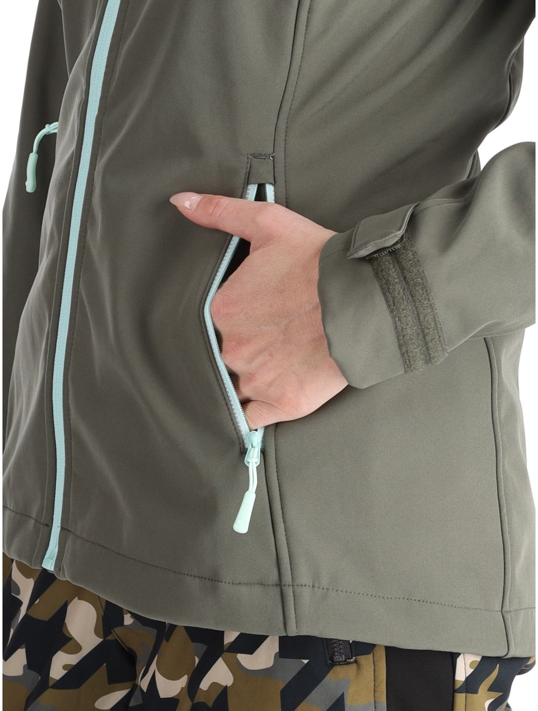 Kilpi, Ravia chaqueta de esquí softshell mujeres Dark Green verde 