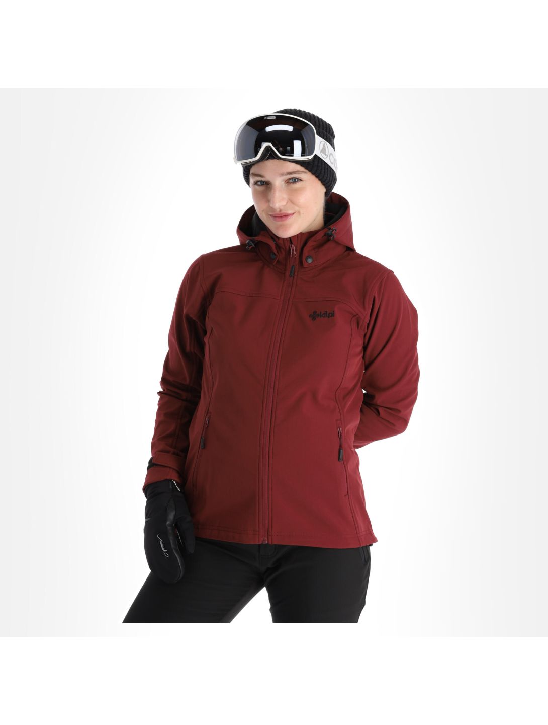 Kilpi, Ravia-W chaqueta de esquí softshell mujeres dark rojo 