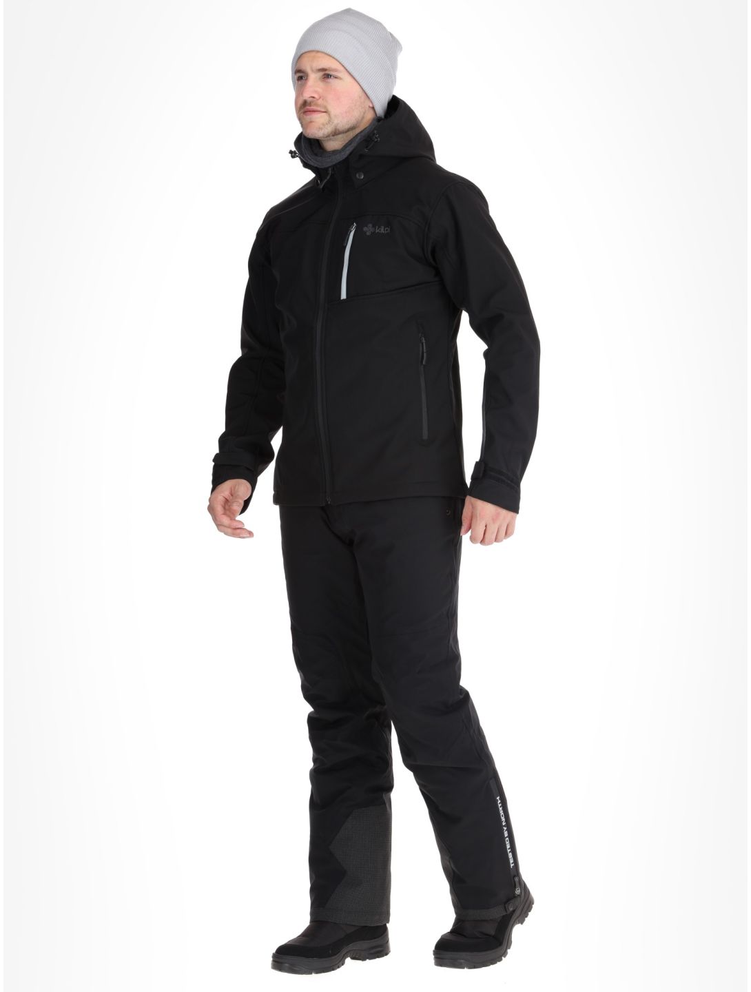 Kilpi, RAVIO chaqueta de esquí softshell hombres Black negro 