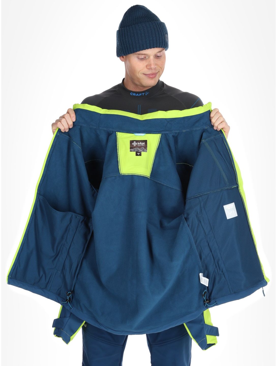 Kilpi, Ravio chaqueta de esquí softshell hombres Lime Green azul, verde 