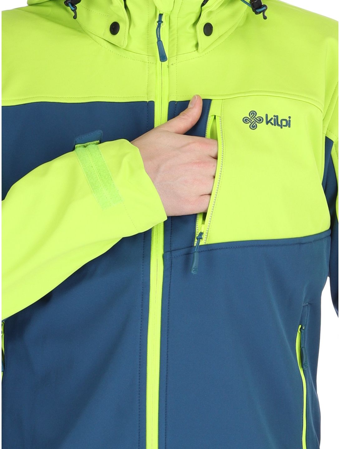 Kilpi, Ravio chaqueta de esquí softshell hombres Lime Green azul, verde 