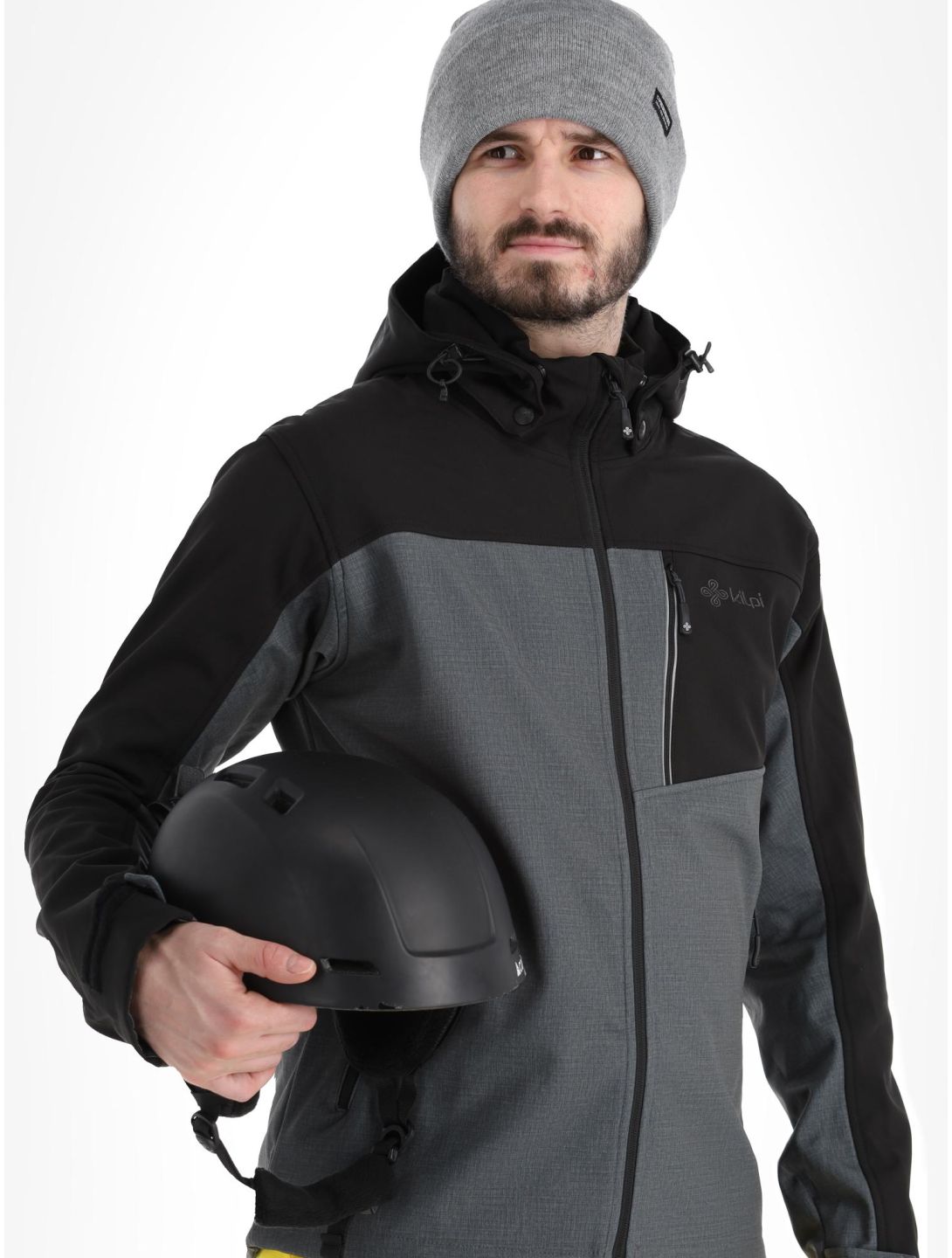 Kilpi, Ravio-m chaqueta de esquí softshell tallas extra grandes hombres Dark Grey gris 