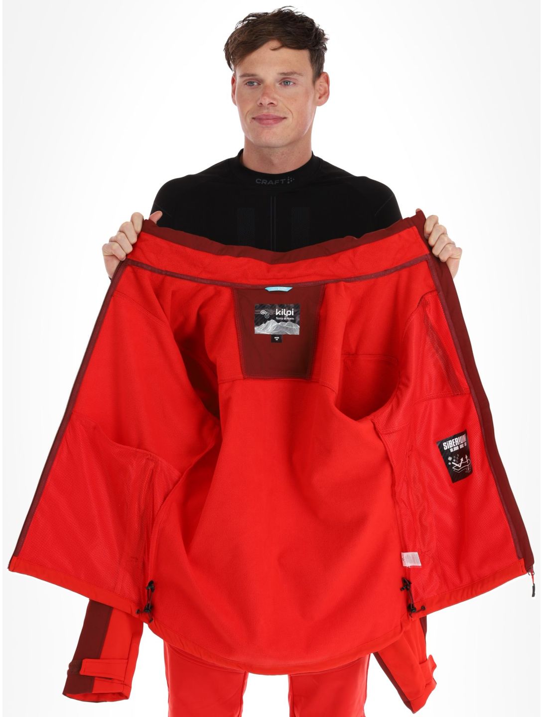 Kilpi, Ravio-M chaqueta de esquí softshell hombres Red rojo 