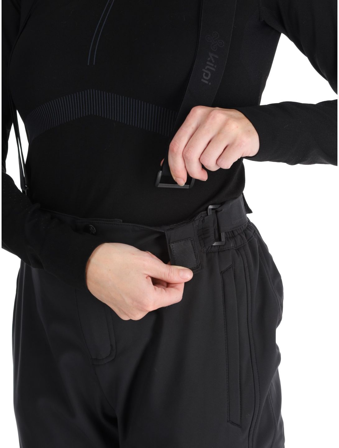 Kilpi, Rhea pantalones de esquí softshell mujeres Black negro 