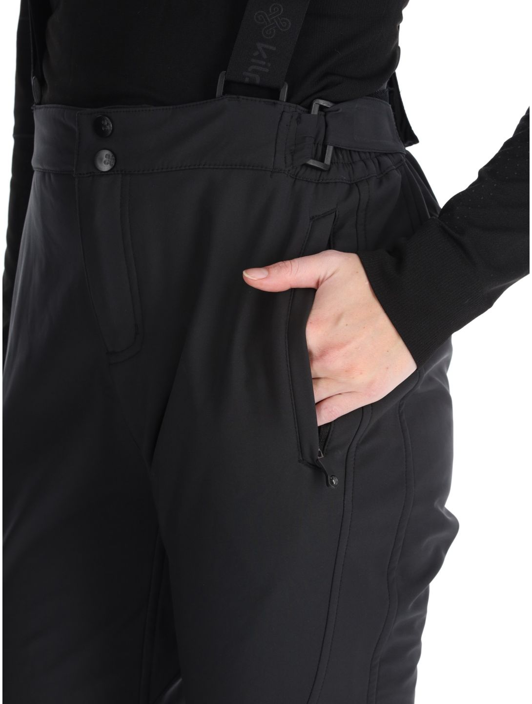 Kilpi, Rhea pantalones de esquí softshell mujeres Black negro 