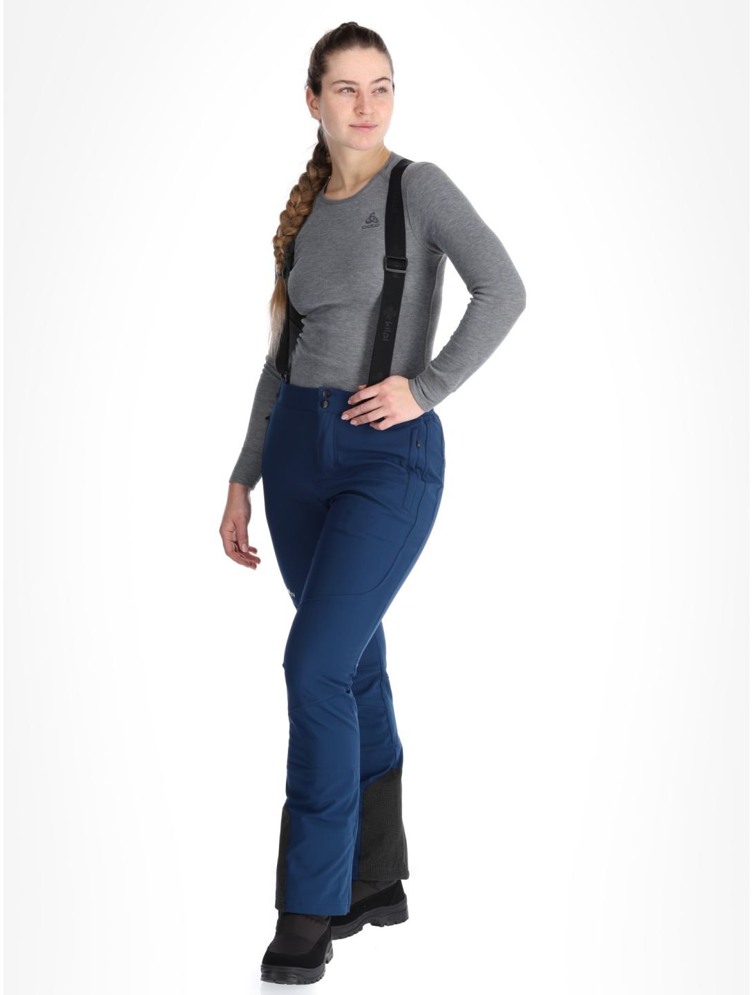 Kilpi, RHEA pantalones de esquí softshell mujeres Dark Blue azul 