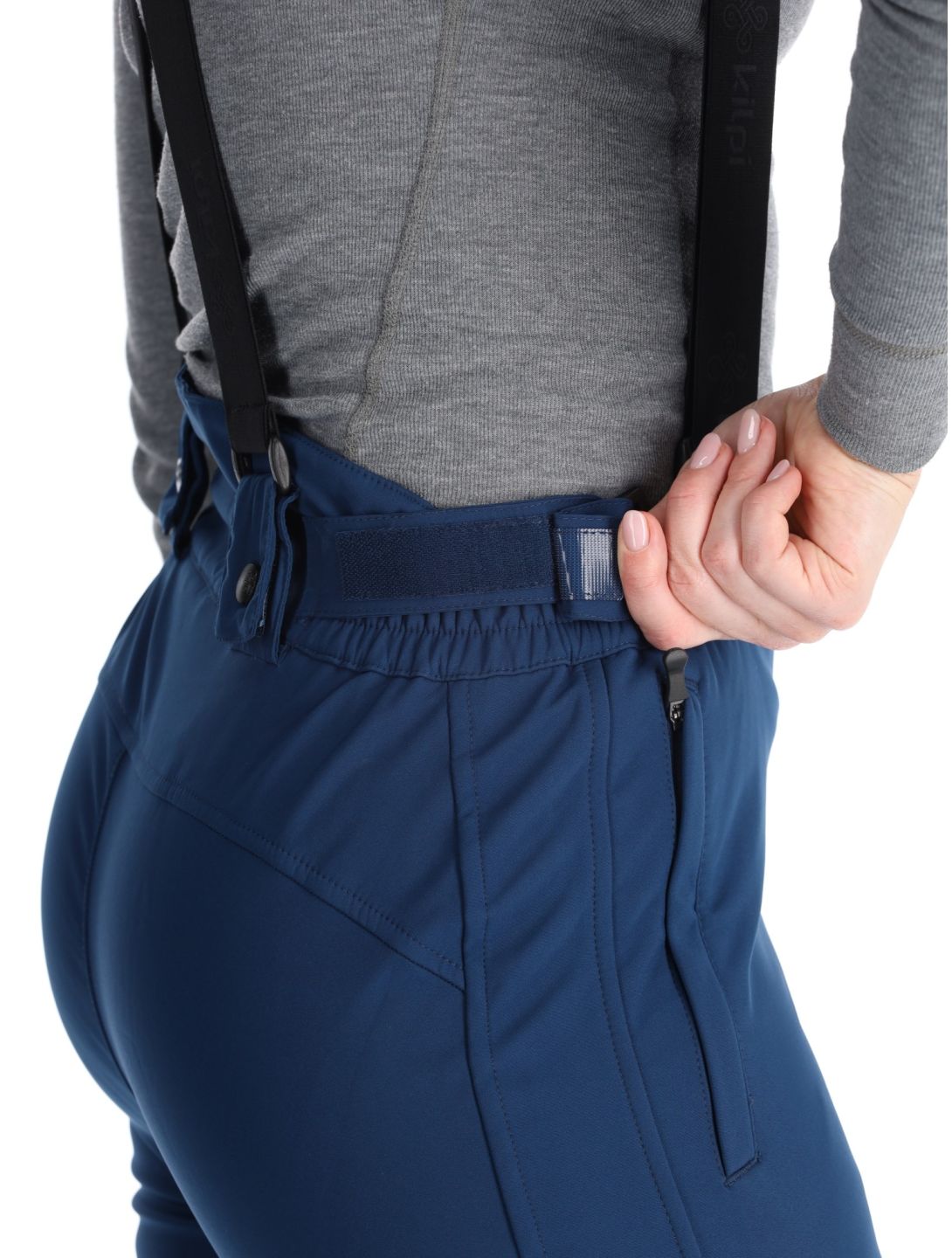 Kilpi, RHEA pantalones de esquí softshell mujeres Dark Blue azul 