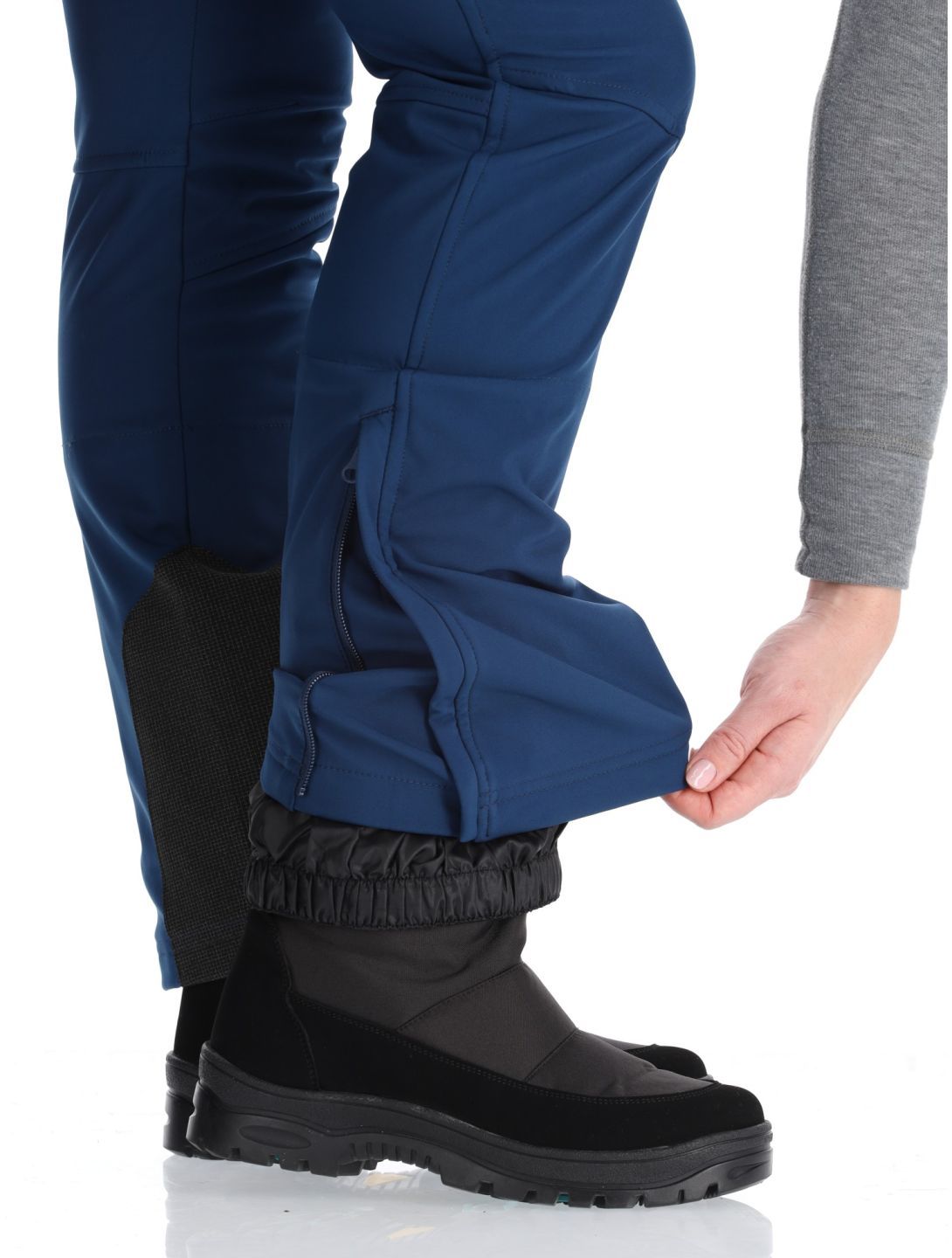 Kilpi, RHEA pantalones de esquí softshell mujeres Dark Blue azul 