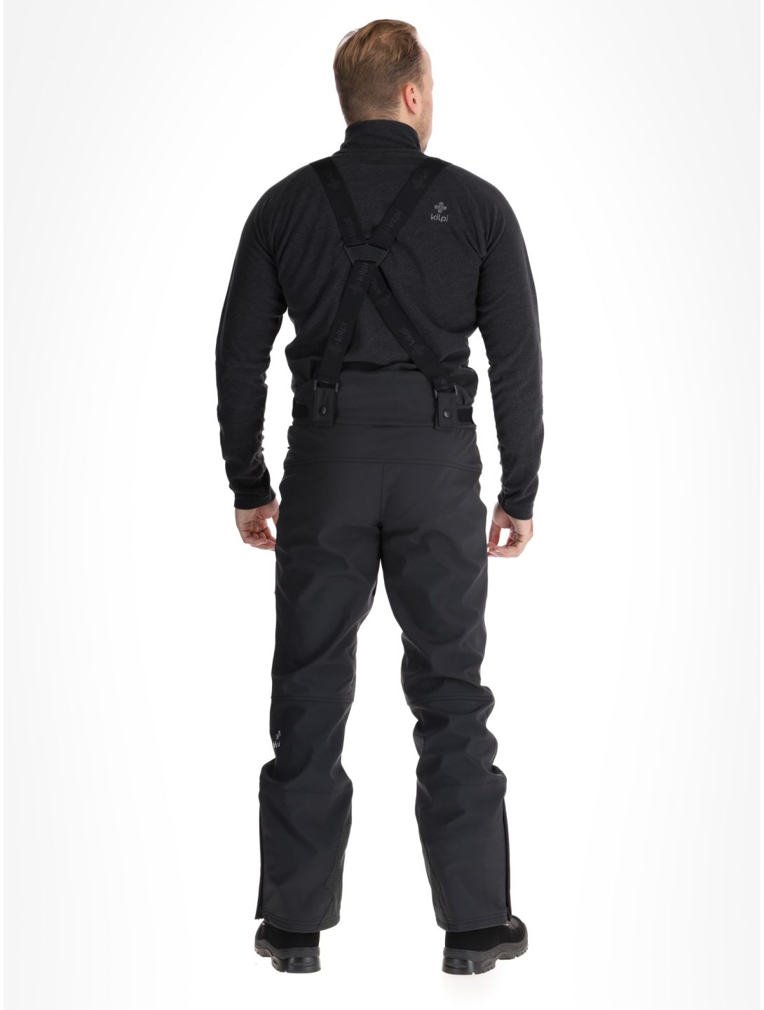 Kilpi, RHEA pantalones de esquí softshell hombres Black negro 