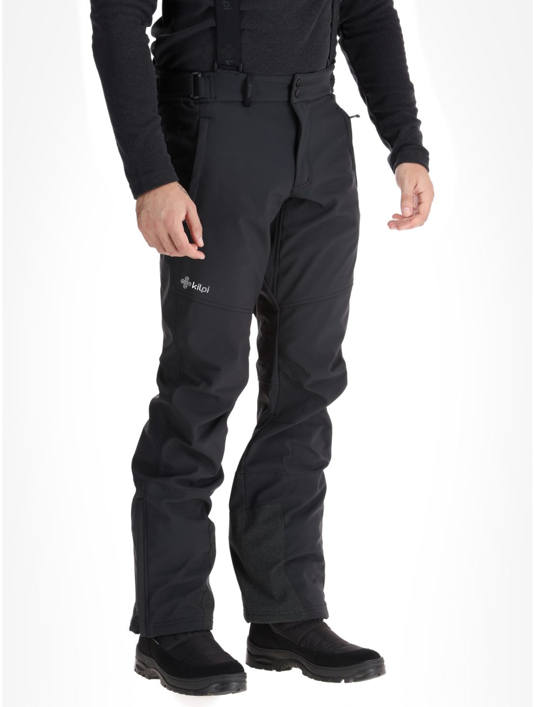 Kilpi, RHEA pantalones de esquí softshell hombres Black negro 