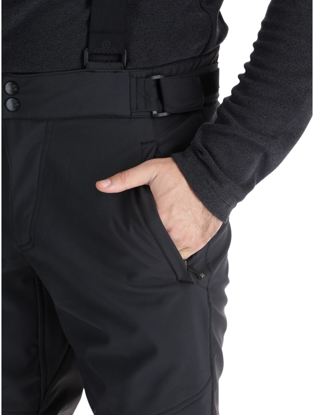 Kilpi, RHEA pantalones de esquí softshell hombres Black negro 