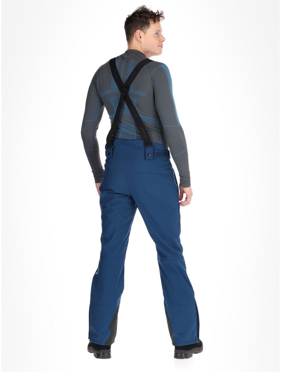 Kilpi, RHEA pantalones de esquí softshell hombres Dark Blue azul 