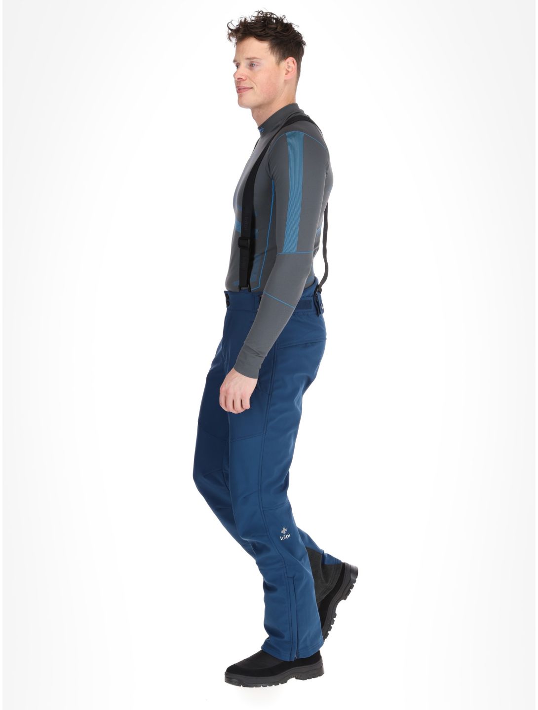 Kilpi, RHEA pantalones de esquí softshell hombres Dark Blue azul 