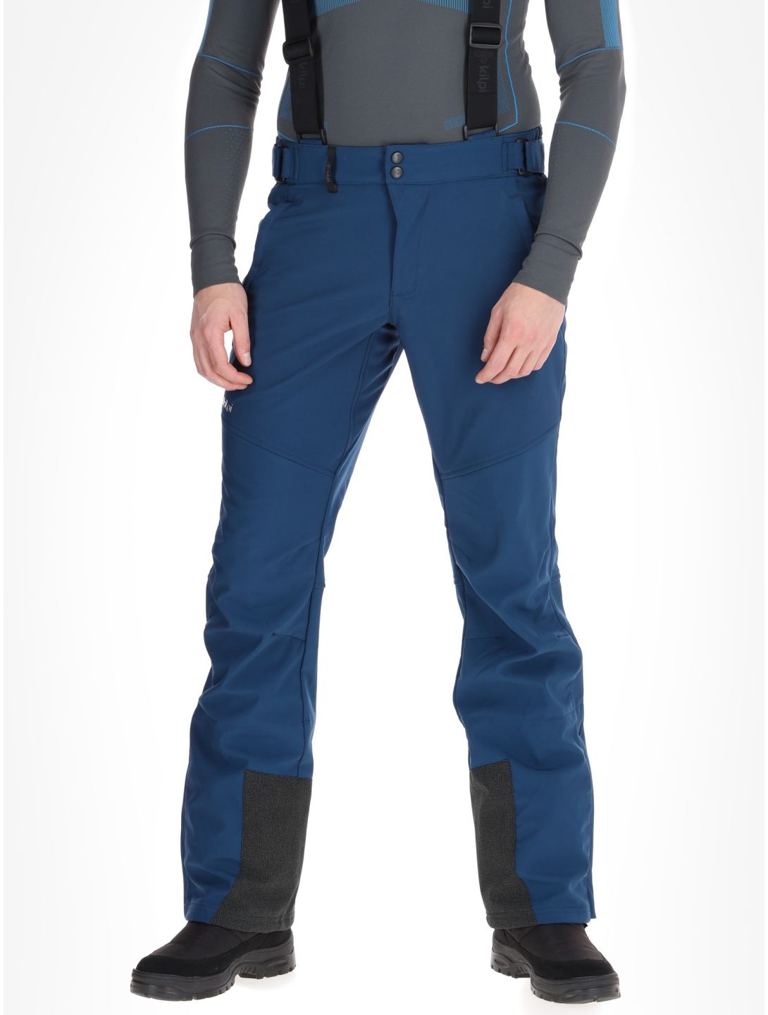 Kilpi, RHEA pantalones de esquí softshell hombres Dark Blue azul 