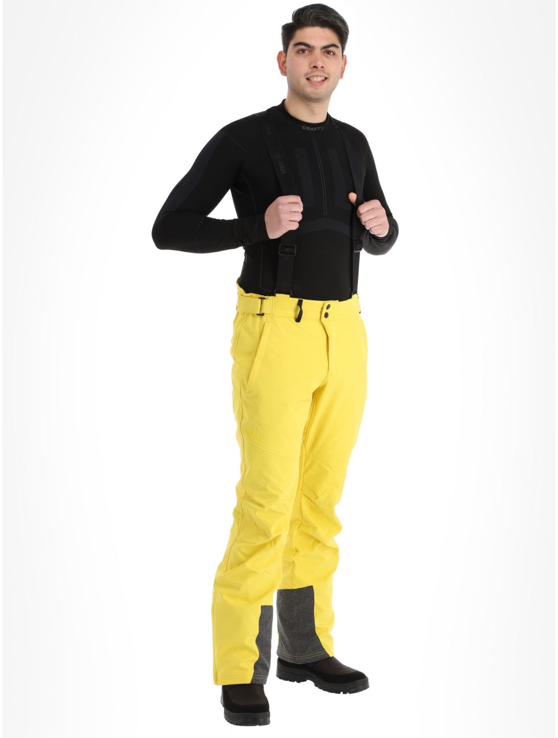 Kilpi, Rhea-M pantalones de esquí softshell hombres Yellow amarillo 