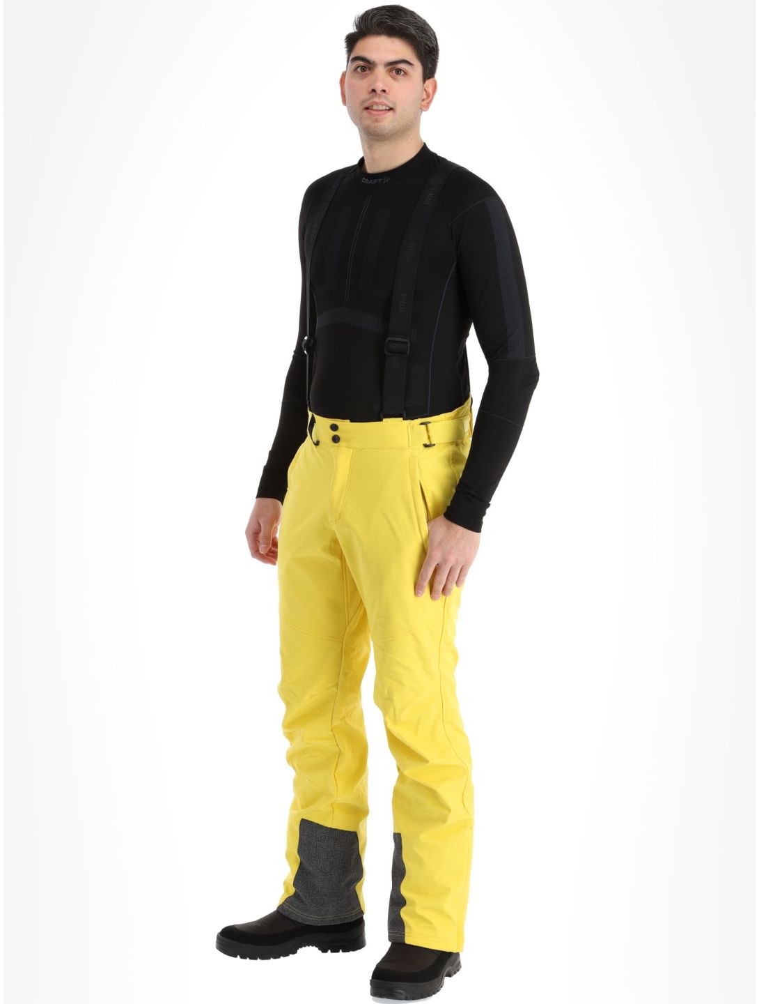 Kilpi, Rhea-M pantalones de esquí softshell hombres Yellow amarillo 