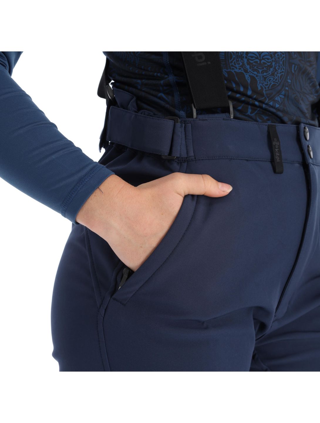 Kilpi, Rhea-W pantalones de esquí softshell mujeres dark azul 