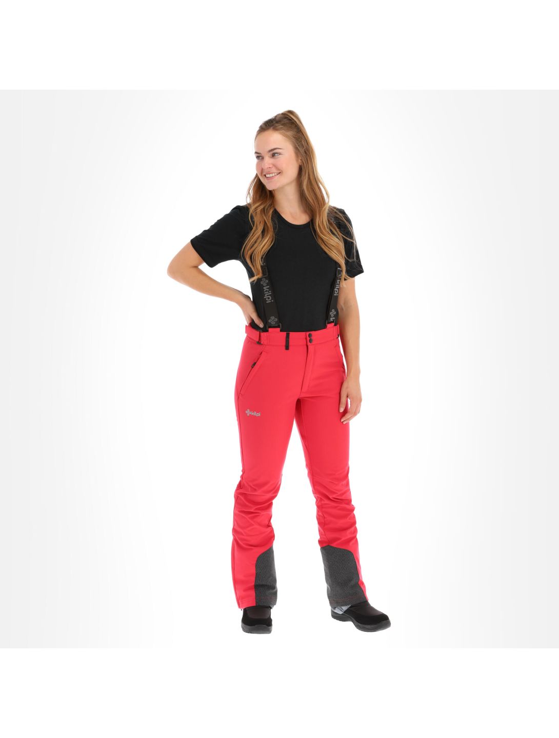 Kilpi, Rhea-W pantalones de esquí softshell tallas extra grandes mujeres rosa