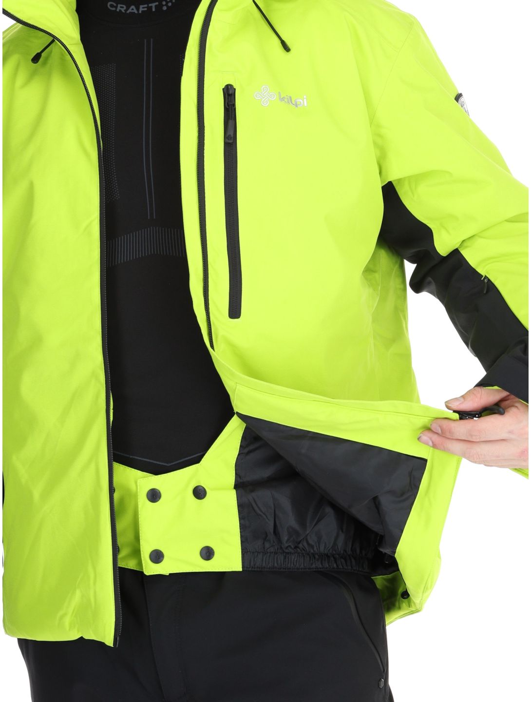 Kilpi, TAMPA chaqueta de esquí hombres Lime Green verde 