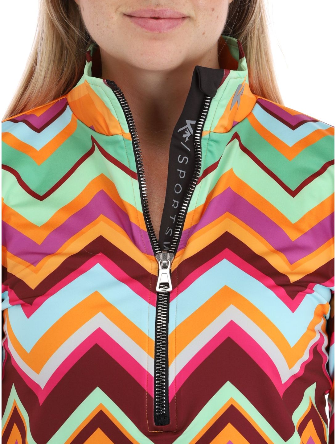 Kou Sportswear, Chevron jersey mujeres Colourful multicolor, naranja, verde 