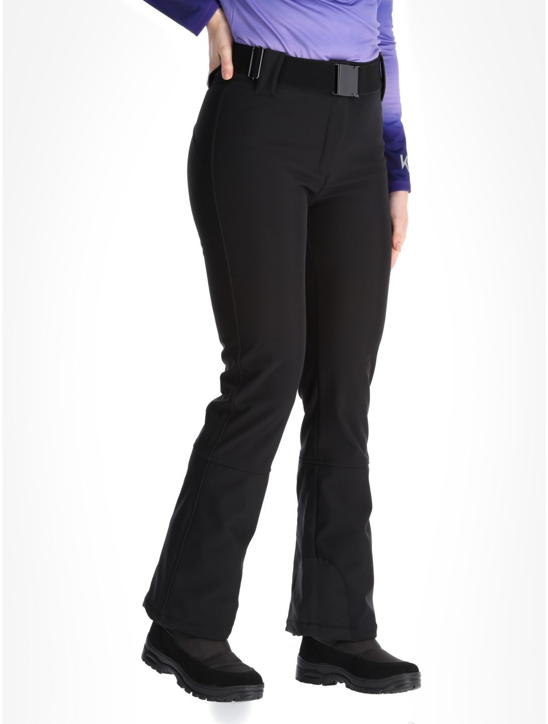 Kou Sportswear, Frost Flare Pants pantalones de esquí softshell mujeres Black negro 