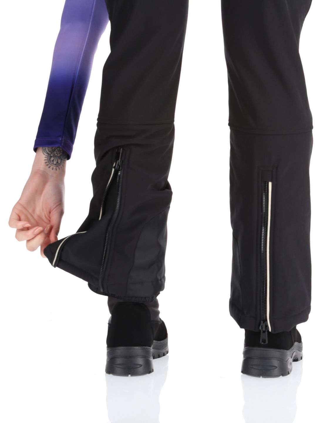 Kou Sportswear, Frost Flare Pants pantalones de esquí softshell mujeres Black negro 