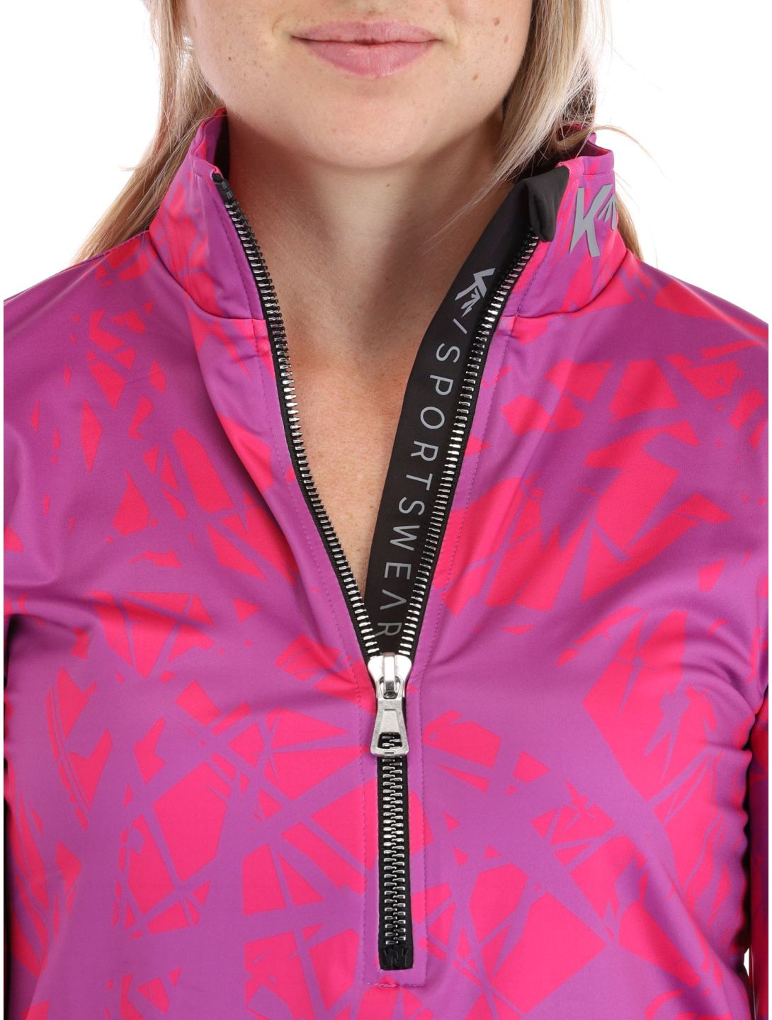 Kou Sportswear, Graphic jersey mujeres Pink-Purple púrpura, rosa 