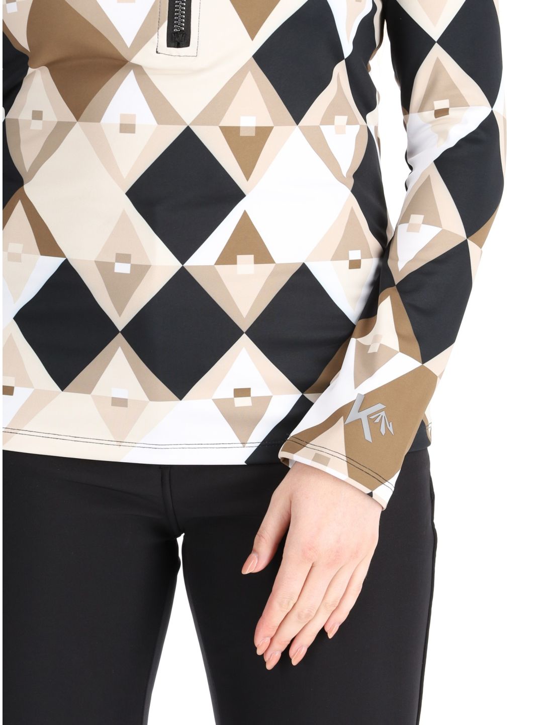 Kou Sportswear, Pully jersey mujeres Black / Beige beige, negro 