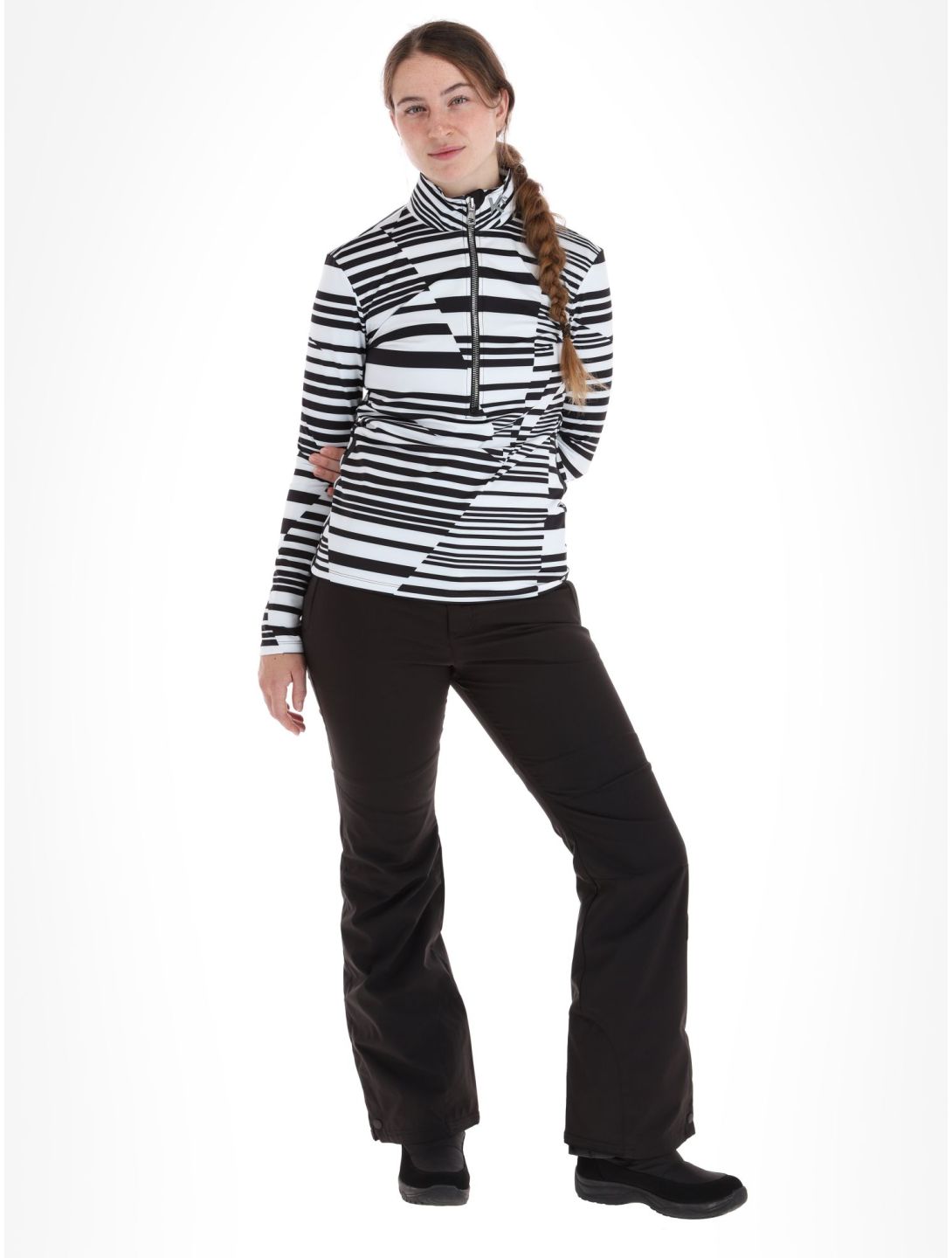 Kou Sportswear, Stripes jersey mujeres Black-White blanco, negro 