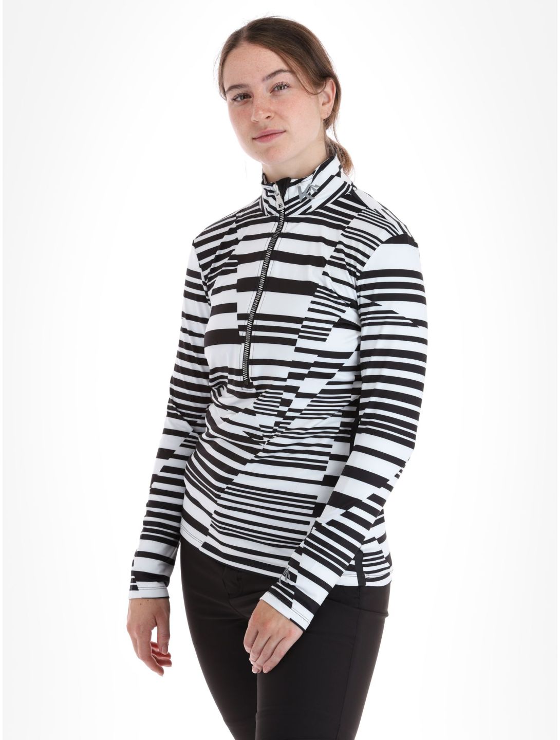 Kou Sportswear, Stripes jersey mujeres Black-White blanco, negro 