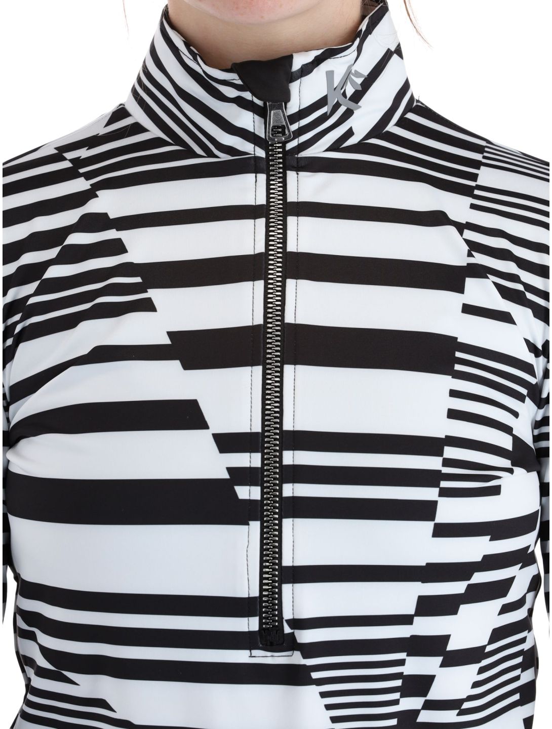 Kou Sportswear, Stripes jersey mujeres Black-White blanco, negro 