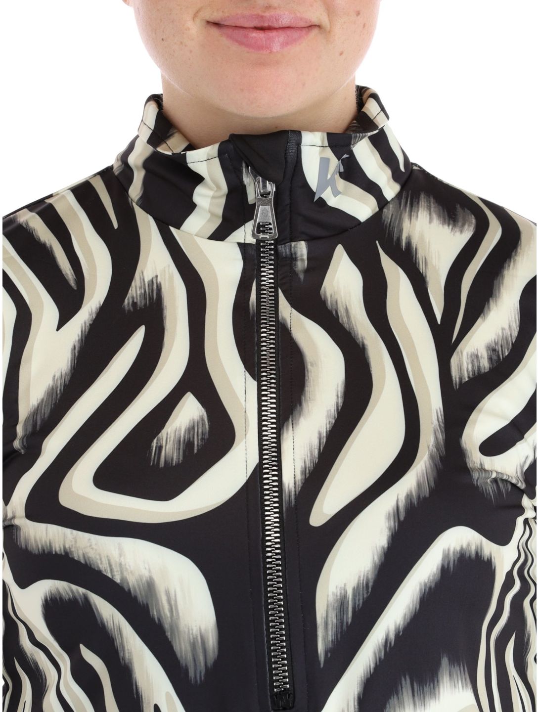 Kou Sportswear, Wild Print jersey mujeres Black-Beige beige, negro 